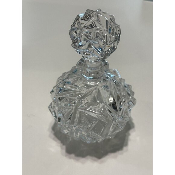 Tiffany & Co. Rock Cut Crystal Perfume Bottle Empty With Box - Picture 6 of 10